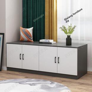 高60简易凸窗柜阳台储物柜长座柜经济型窗低柜棉被柜可定制