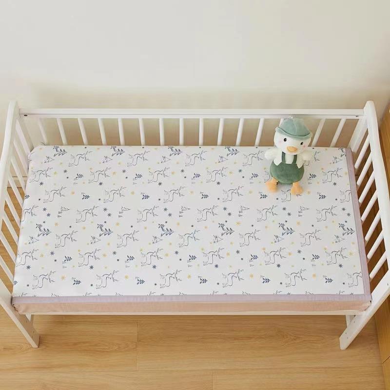 新款直销婴儿凉席竹纤维软凉席夏季幼儿园宝宝午睡透气吸汗卡通折