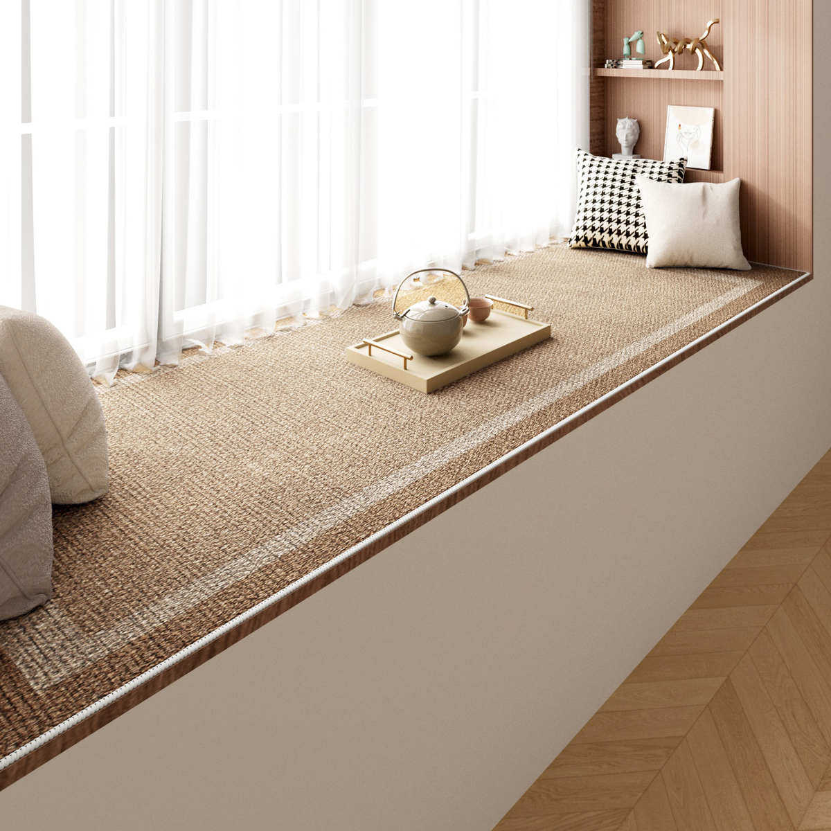 仿剑麻日式榻榻米落地窗台书房卧室垫子茶桌飘窗客厅地毯异形,居家布艺,飘窗垫,淘宝优惠券,粉丝福利购,淘宝优惠卷