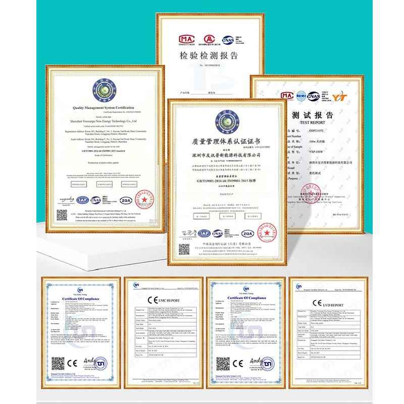 150W户外HMK太阳光伏能发电板10瓦单晶硅大功率电光伏5发系统组件