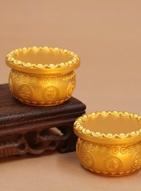 招财聚宝盆2025年聚宝盆铜缸招财进宝摆件实心原元宝转转聚宝盆