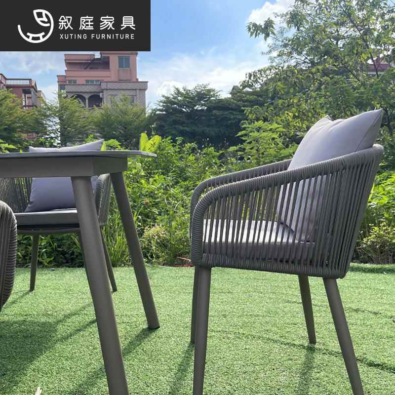 外庭院绳餐编休闲桌外花室园别户墅民宿防水防晒简22-6-23-约桌椅