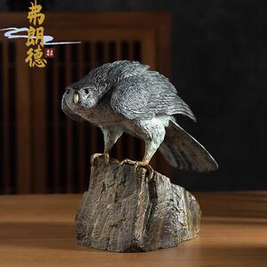 弗朗德铜老鹰摆件海东青大展宏图客厅办公室桌面装饰开业乔迁礼品