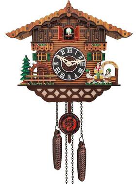 2026新款跨境私模布谷鸟挂钟 简约咕咕钟闹钟时钟 创意装饰