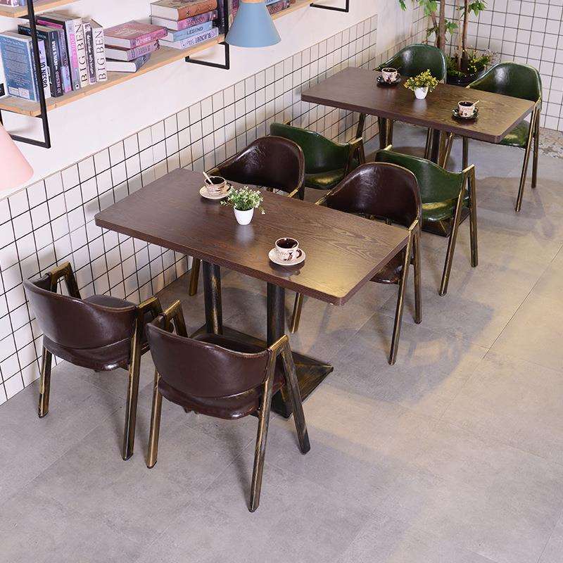 酒吧西餐厅桌椅组合复古工业风咖啡厅奶茶店小吃店餐馆饭店桌椅