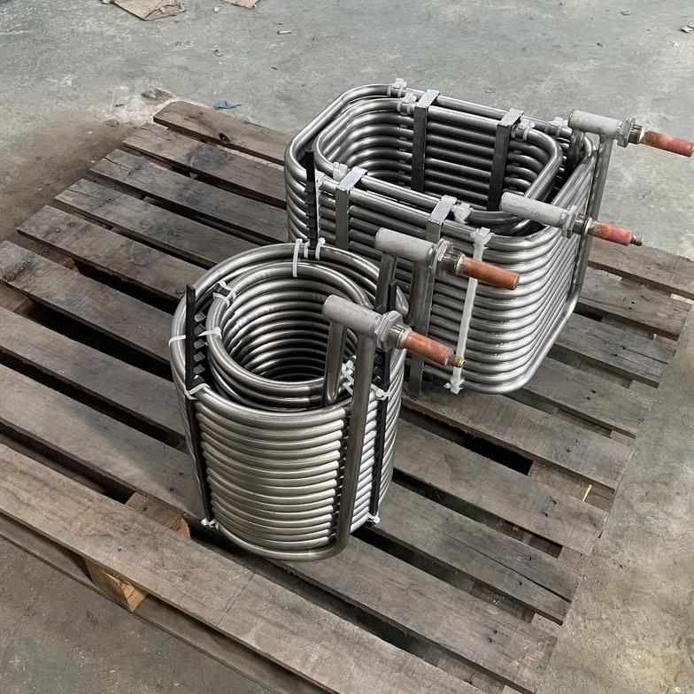 厂家直销不锈钢盘管蒸发器304L冷水机配套蒸发器热交换1-50匹
