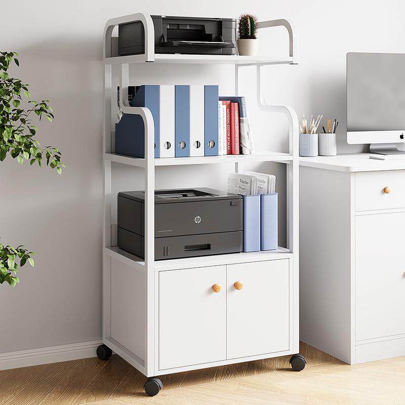 办公室放针式打印机的置物架办公桌落地桌子架子多层柜子简约现代