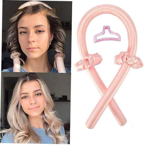 Heatless Curling Rod Headband No Heat Hair Curlers Ribbon 1