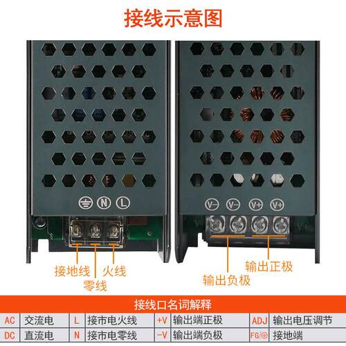 铭纬ESZMWD磁吸箱电源 DX-100wL150/200/40W12V24V 灯带开0关电灯