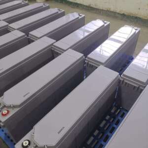 太阳能胶体蓄电池窄型体积小12v电瓶100ah狭长型欧款前置端子电池