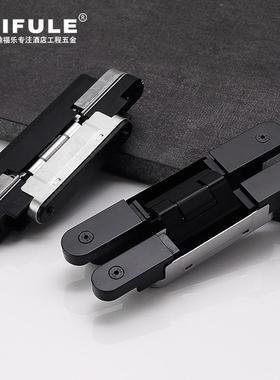 铰超L043A折薄隐形门页三维可调十字铰链合衣柜门叠门暗门隐藏链