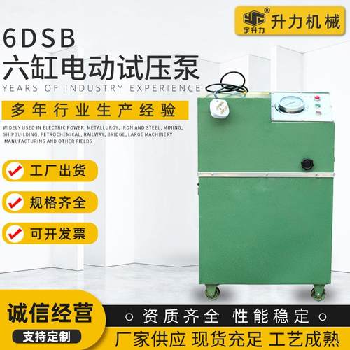 厂家供应6DSB六缸管道电动试压泵打压机厂家打压测漏仪