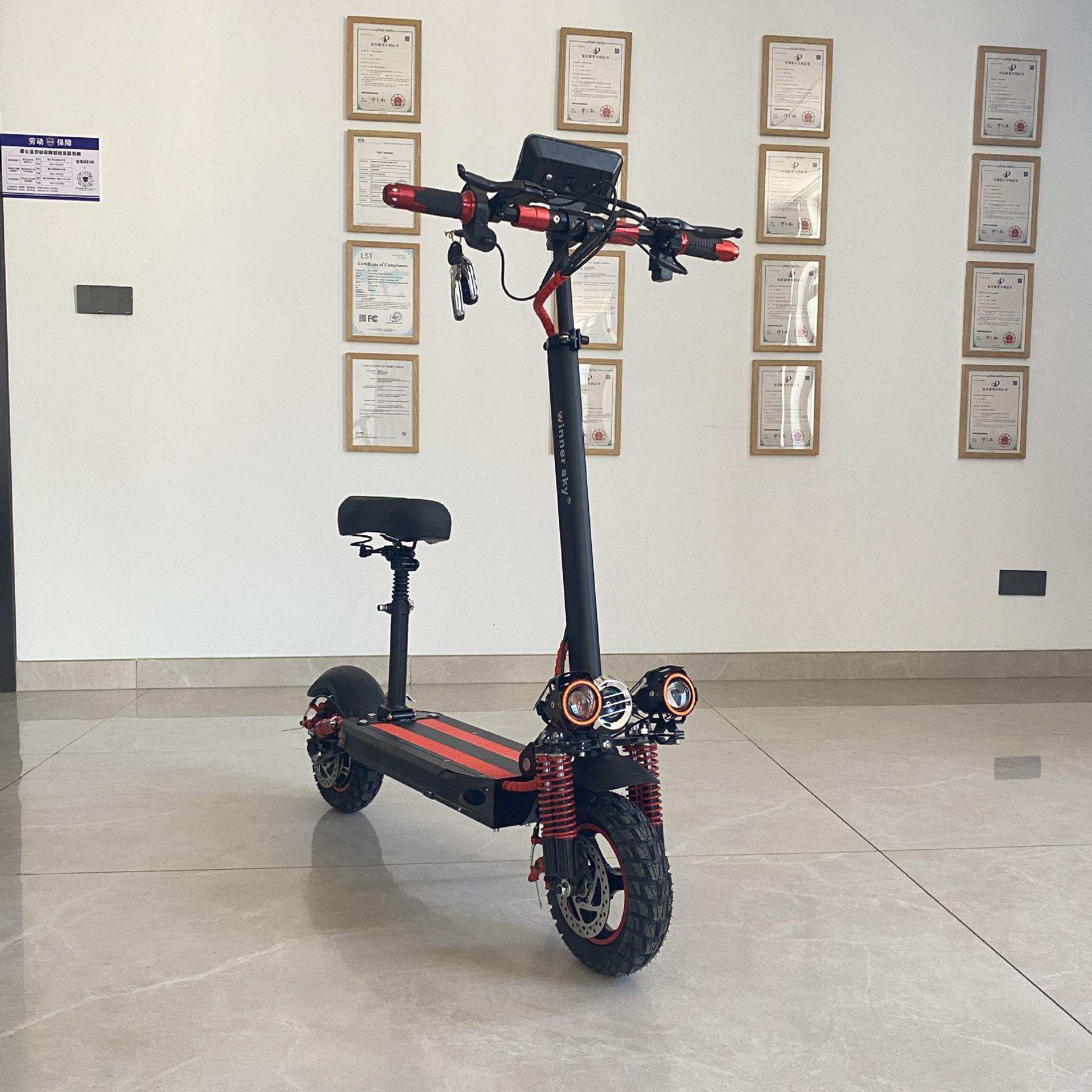 LX-K2PRO11寸电动滑板车48V铝合金代步车折叠便携双驱户外越野便