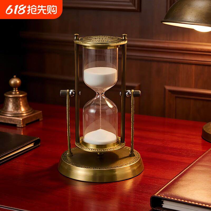 欧式复古沙漏计时器摆件高级感书挡倒计时生日礼物装饰桌面自装