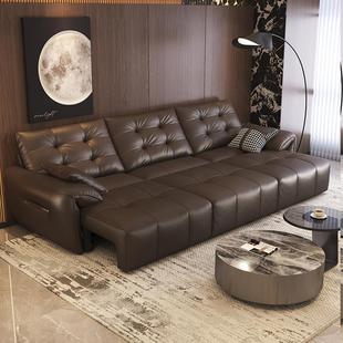 政府补贴意式 极简零靠墙电动功能沙发大象耳朵客厅头层牛皮沙发