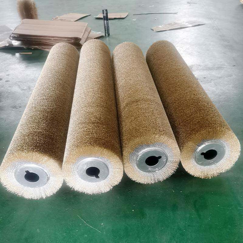 锈钢丝辊龙金属抛光91除锈拉丝辊打磨毛刷尼镀铜钢丝辊缠不绕式滚