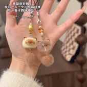学生书包可爱挂件毛绒小猫手工卡通手机挂绳钥匙包包少女心情侣挂
