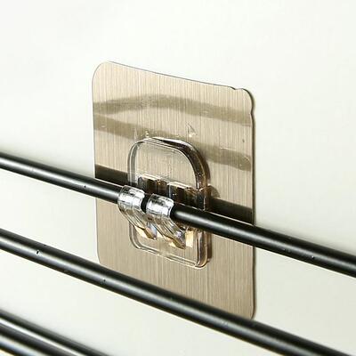 Transparent Pull Wire Traceless Claw Buckle Sticker, No-Dril