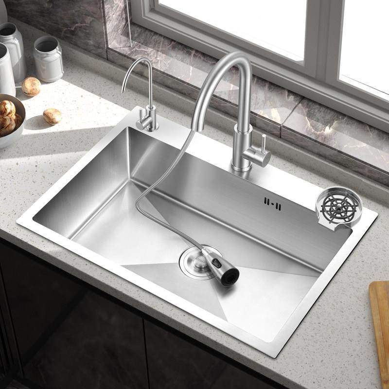 YHO洗HUO 304不锈钢加槽厚水厨 大单槽菜盆房水槽套装,家装主材,水槽套餐,淘宝优惠券,粉丝福利购,淘宝优惠卷