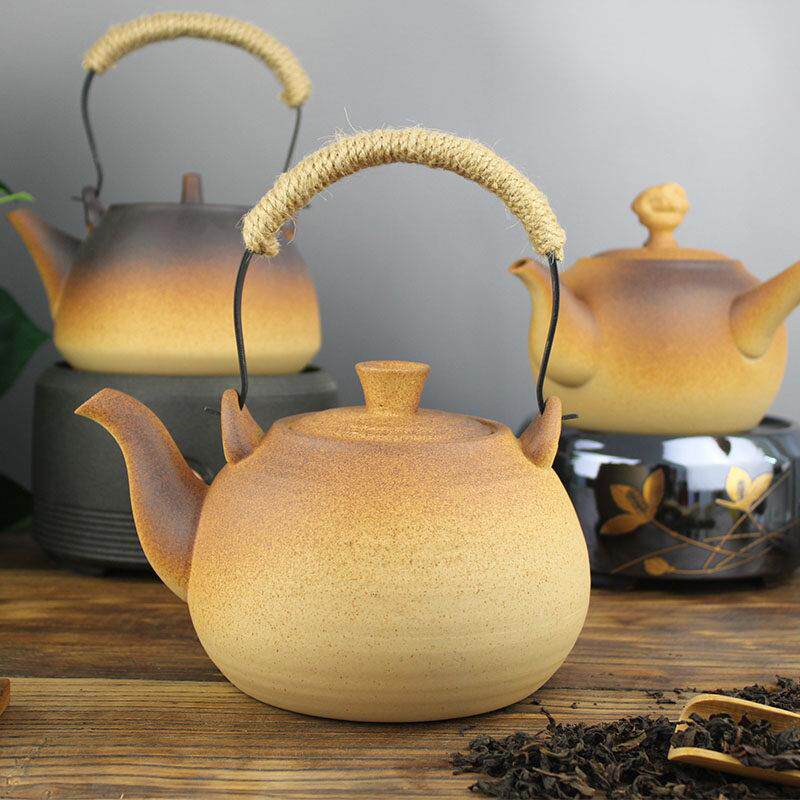 陶瓷烧水壶家用煮茶器粗陶煮水泡茶壶电热陶炉明火户外瓦斯养生壶