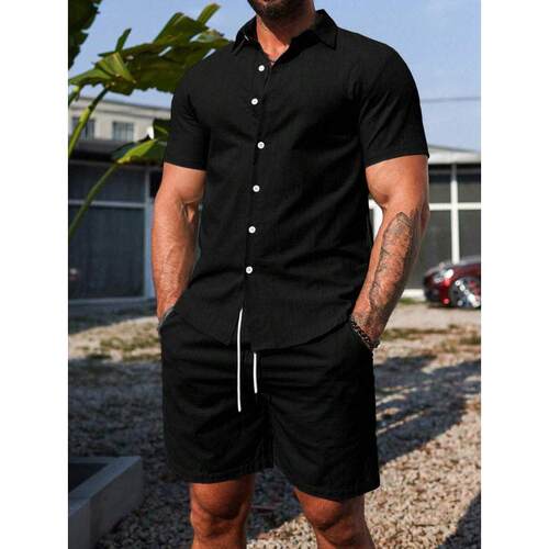 E 57233 Men's Casual Shirt Beach Set 士休闲衬衫沙滩裤套