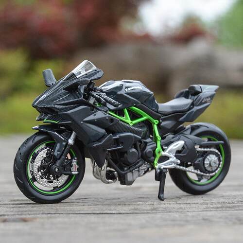 美驰图1:18川崎H2R Vulcan机车静态仿真合金摩托车模型带底座