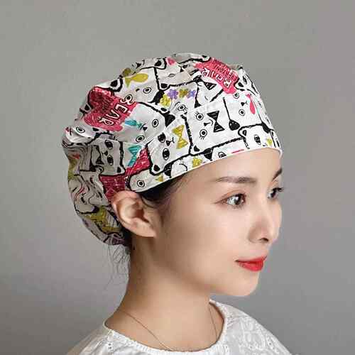 纯棉厨房帽防油烟做饭带防掉头发透气新品手术室医生护士工作帽子