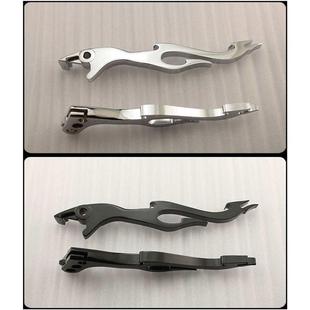 摩托车配件铁马沙都马格纳改装复古金属火炎型刹车离合器拉杆牛角