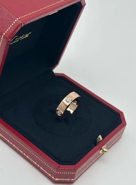 公价4.7万】99新卡地亚LOVE系列玫瑰金六钻戒指多码咨询B4097500