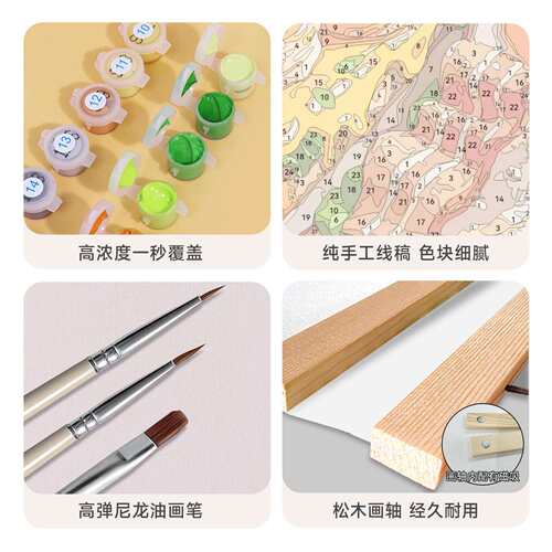 甜品文化艺术 二联MINI对联挂画数字油画 工厂供应商