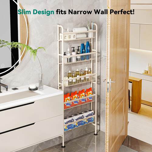 门后VWP置物架落地洗手浴室厨缝隙房整理架卧间室玄关缝10cm收隙