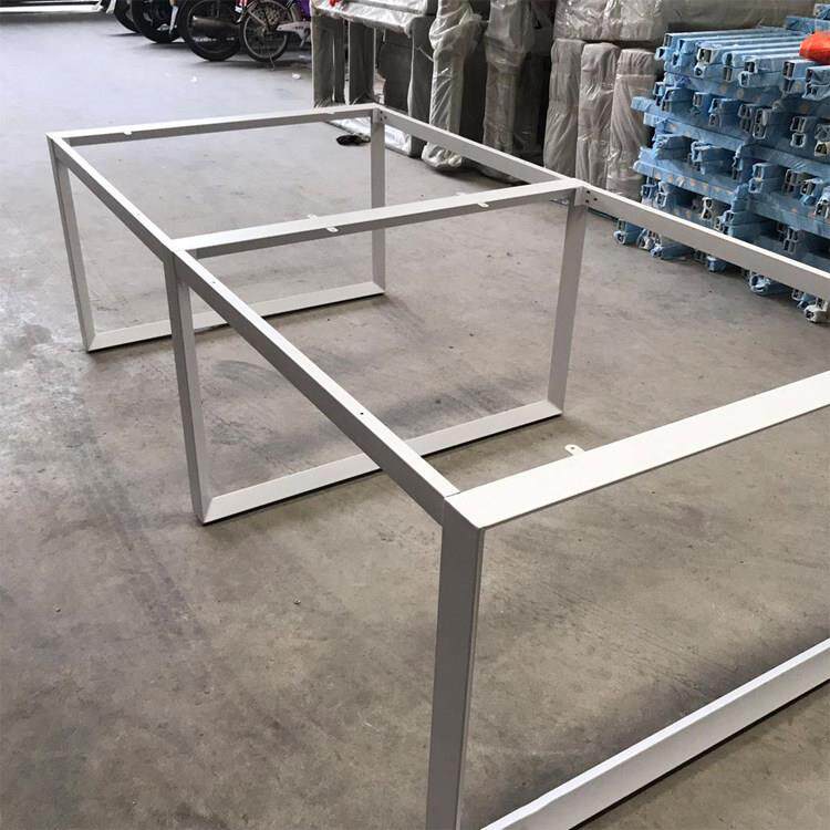 办公桌铁架脚桌腿支架 会议书桌支架台架 三角管铁艺金属桌腿钢架