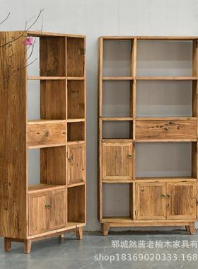 中式老宝榆木博合古架UPA家居多阁关收纳置物架书房格子玄组落地