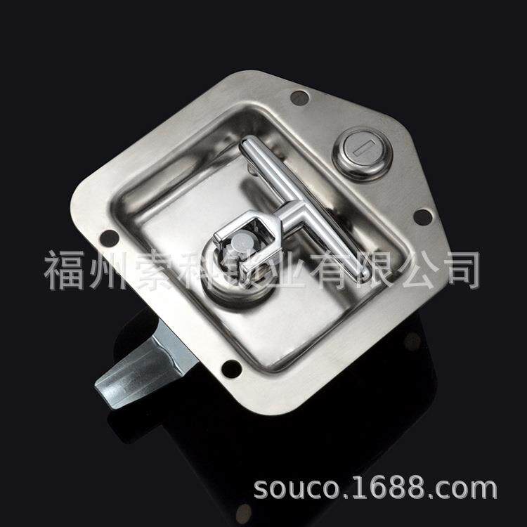 海坦锁具MS830-2工业集装箱车门电箱电柜门锁不锈钢平面面板锁