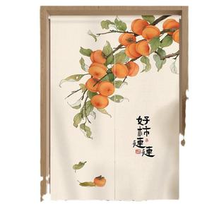 感挂帘高级卧室客厅遮挡中式帘半截隔断家用门帘帘布半卫生间挡风