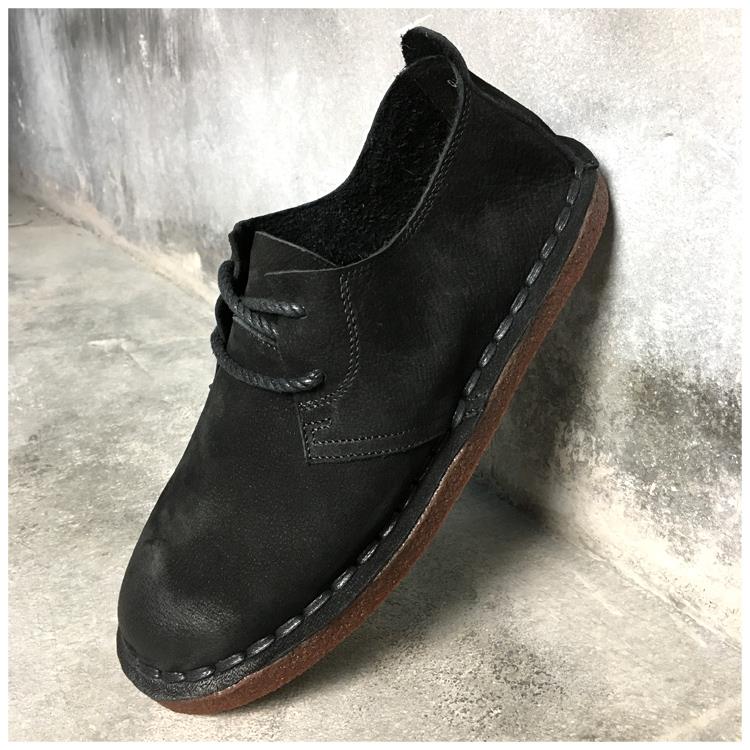 高档皮复古英伦手软工牛筋底男鞋层开单车皮鞋宽脚真皮底头层牛休