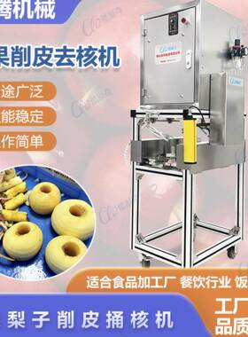 304不锈钢立式头水果削皮捅芯切瓣机商用三合一苹果梨子削皮机