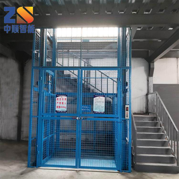 惠州厂家导轨式液压升降作业平台楼层货物提升机载货电梯