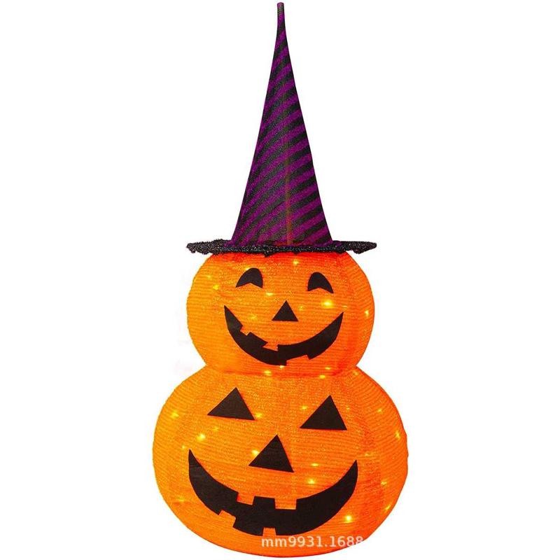 布灯3灯笼折叠50缩halloween小户外户内升包装万圣节南瓜英尺货仓