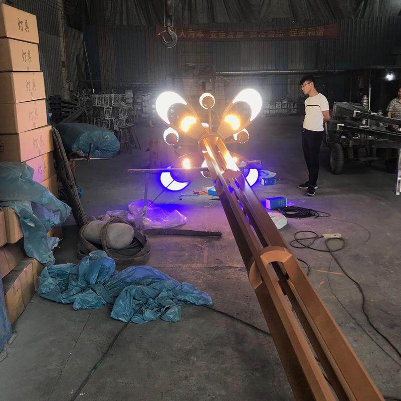 户外亮化非标文旅照明中华道路灯高杆灯景观大型广场玉兰灯具