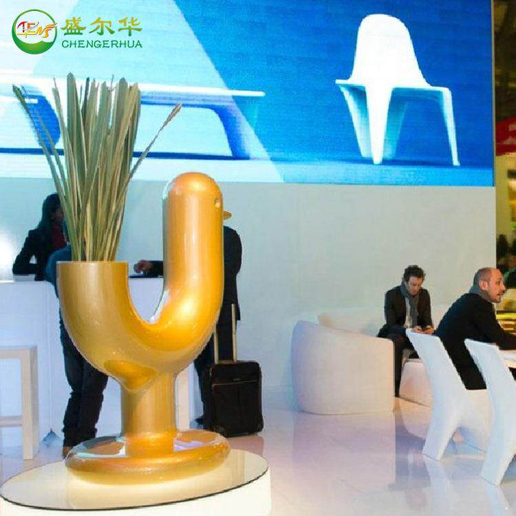 玻璃钢花盆小鸟造型雕塑户外广场绿植商场酒店装饰摆件落地大花瓶