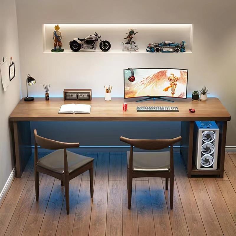 现代简约实木桌电竞电脑桌学生写字台家用书桌办公桌椅组合工作台