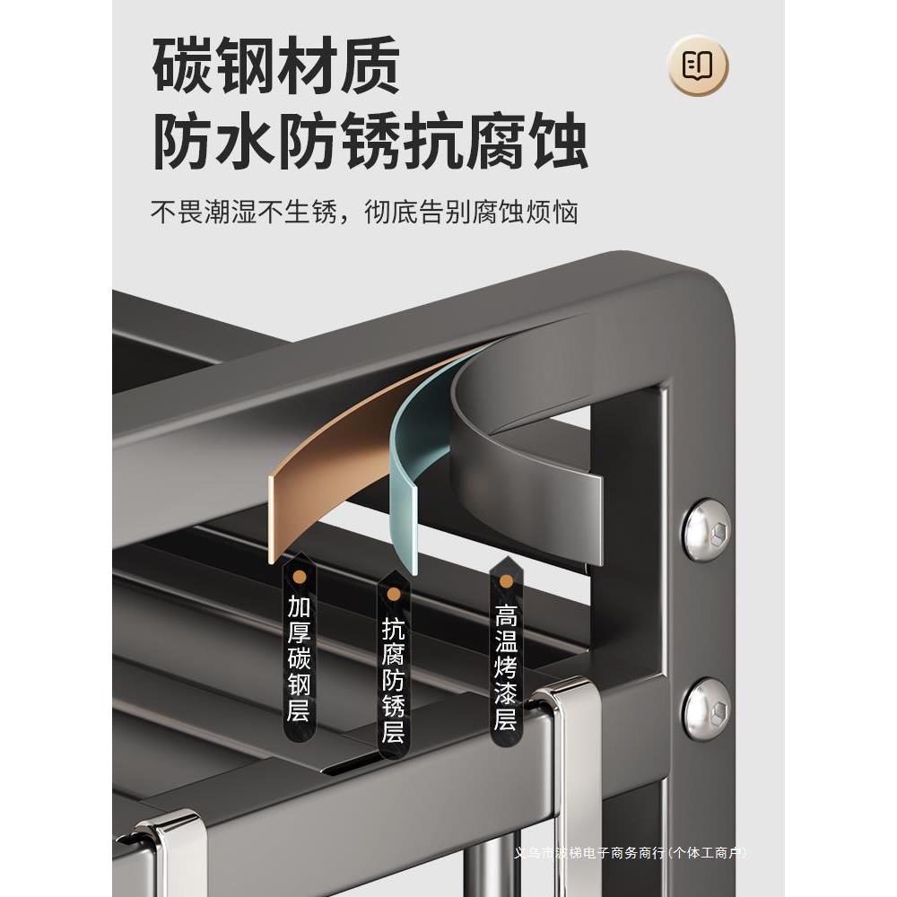 小车置物宿FXR舍移动书本收纳可架推架一体带轮多层书架放书包置