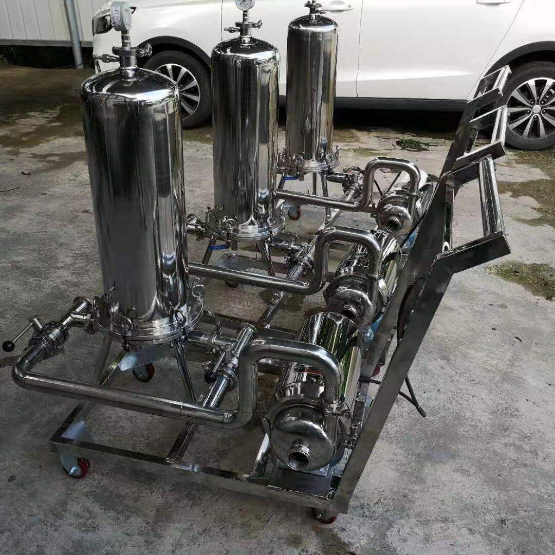 不锈钢精滤机过滤器白酒葡萄酒黄酒过滤机304型号自动称重过滤机