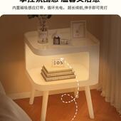 床头缝家用卧室收纳985储物柜一柜体夹窄边铁艺奶油置物架202风5