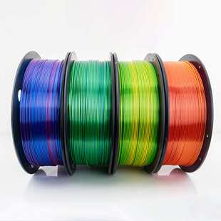 PLA-双色多色彩虹夜光丝绸渐变3D打印机耗材 1.75mm1KGMartinFarm