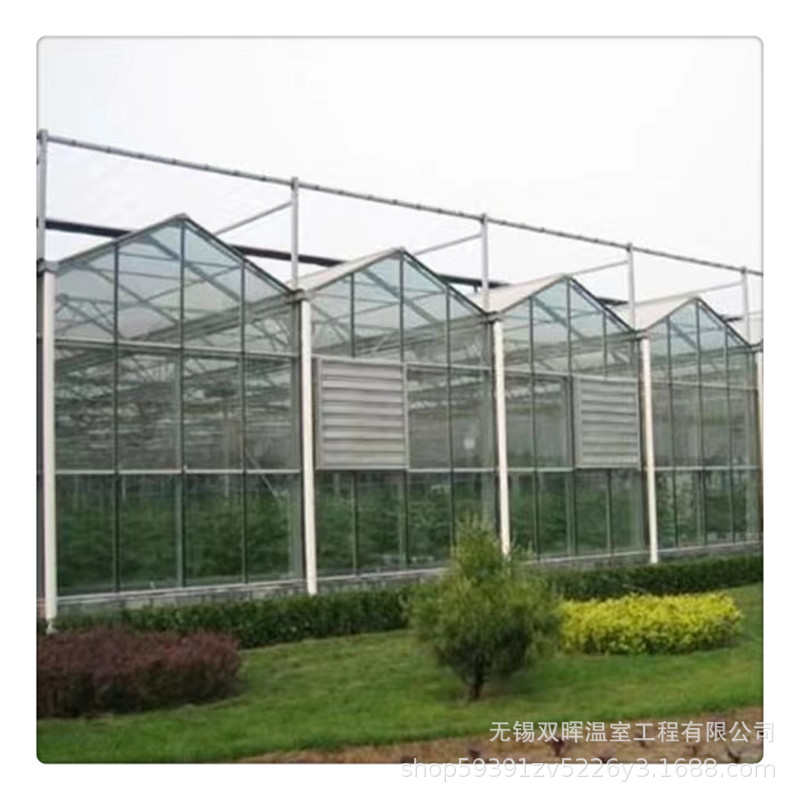 智能采光玻璃大棚 连栋温室蔬菜大棚 生态花卉展览连栋玻璃大棚