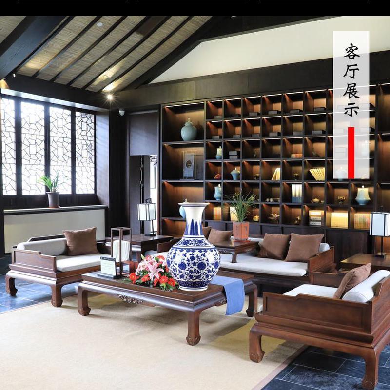 青花瓷冬瓜瓶景德镇陶瓷器花瓶摆件客厅插花中式玄关仿古小装饰品