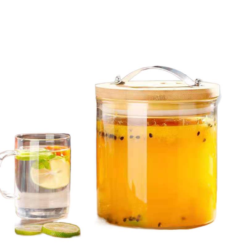 冷水壶家用玻璃桶带龙料头加厚大容量饮桶耐高温CSC果汁桶热水凉