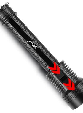 1D313新款T4专业潜水0灯磁控开关强光潜水手电筒2*8650潜水手电